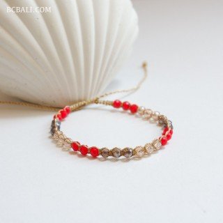 Handcrafted Crystal Beads Bracelet Premium Handmade Design